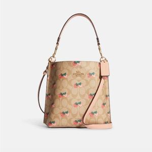 COACH Mollie bucket bag 22 strawberry signature canvas